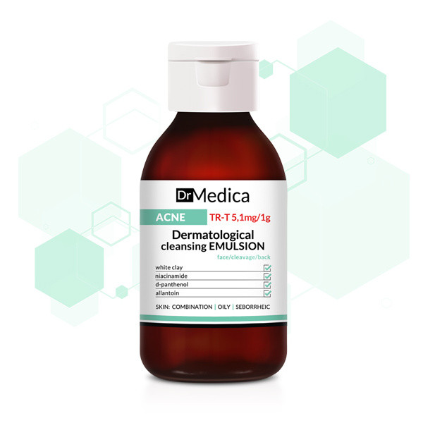 Bielenda DR MEDICA ACNE Dermatológiai tisztító gél arcra, dekoltázsra és hátra - 250 ml