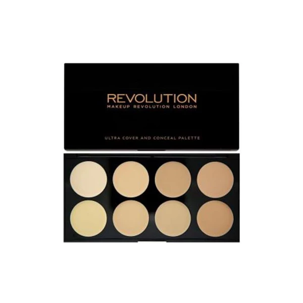 Makeup Revolution Ultra Cover and Concealer Bőrtökéletesítő Paletta Light