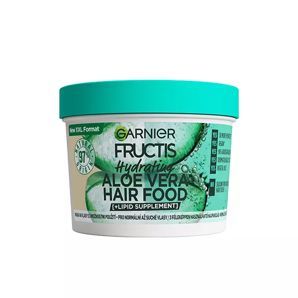 Garnier Fructis Hair Food Hidratáló Aloe Vera hajpakolás normál és száraz hajra, 400ml