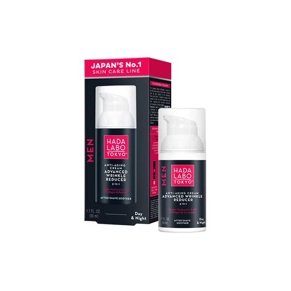 Hada Labo Tokyo Anti-Aging Cream Advanced Wrinkle Reducer day & night FOR MEN - Öregedésgátló nappali és éjszakai krém férfiaknak - 50 ml