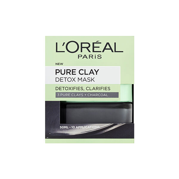 L'Oréal Paris Pure Clay méregtelenítő maszk (fekete) 50 ml