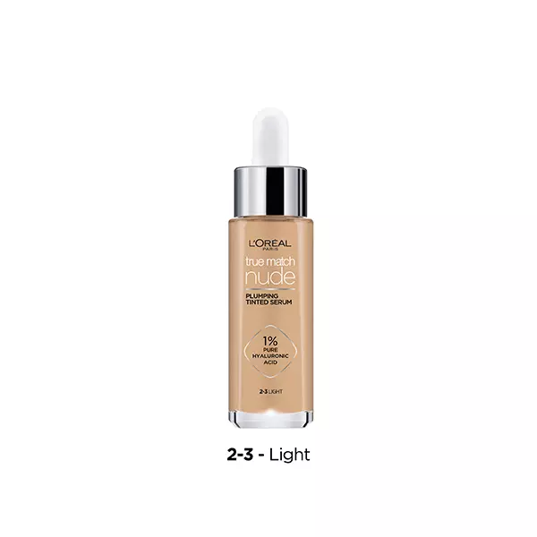 L'Oréal Paris True Match Nude Plumping Tinted Serum 2-3 Light, 30 ml