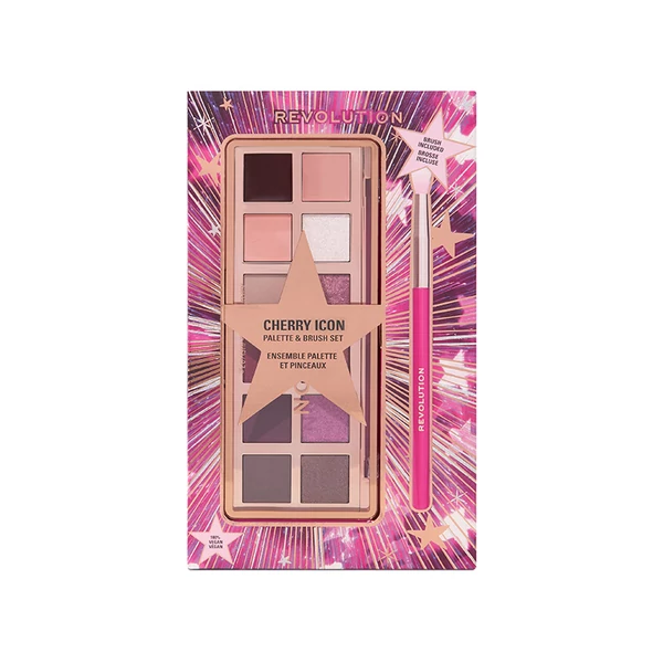 Makeup Revolution Cherry Icon Eye Shadow Palette and Brush Ajándékcsomag