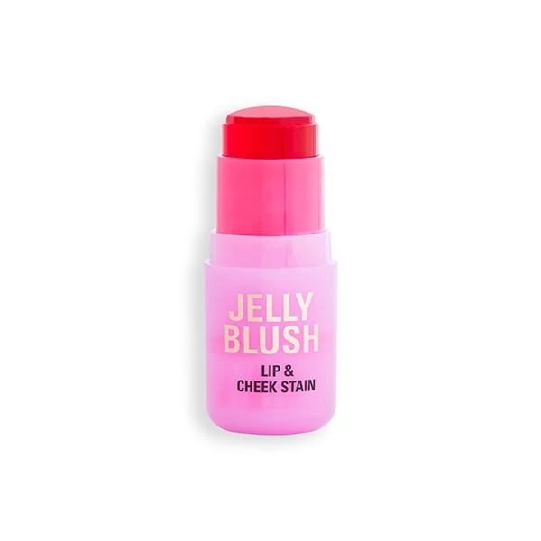 Revolution Jelly Blush Stick Lip and Cheek Stain Strawberry Pink