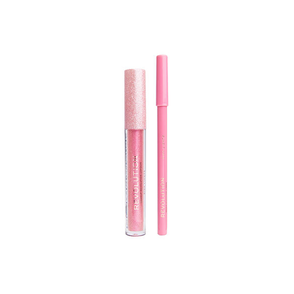 Revolution Ultimate Lights Shimmer Lip Kit - Pink Lights