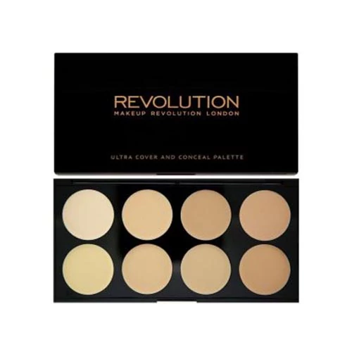 Makeup Revolution Ultra Cover and Concealer Bőrtökéletesítő Paletta Light