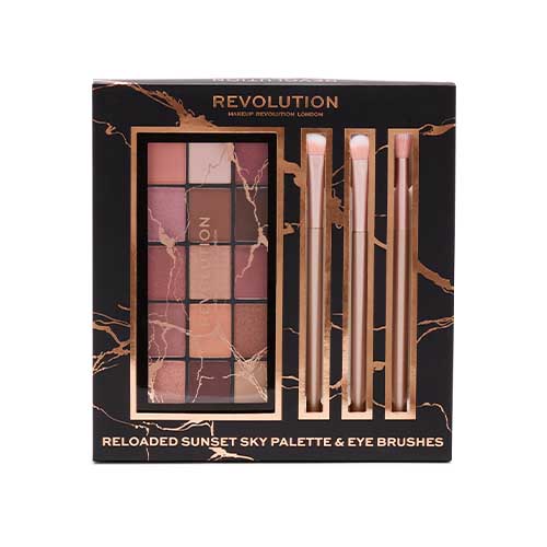 Makeup Revolution Reloaded Sunset Sky paletta és eye brush szett