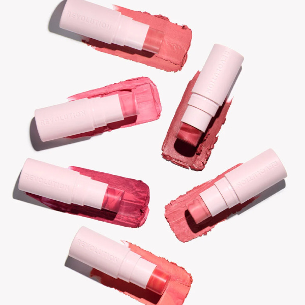 Revolution Skin Silk Blush Stick Pirosító Berry Pink Marble