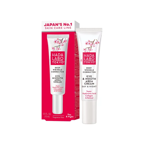 Hada Labo Tokyo Deep Wrinkle Corrector Eye & Mouth Cream - Ránc elleni szemkörnyékápoló - 15 ml